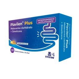 Plavilen Mebeverina Clorhidrato + Simeticona Plus - Caja de 30 Cápsulas