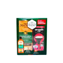 Kit de Cuidado Tio Nacho - Herbolaria 415 ml + Groomen de Regalo