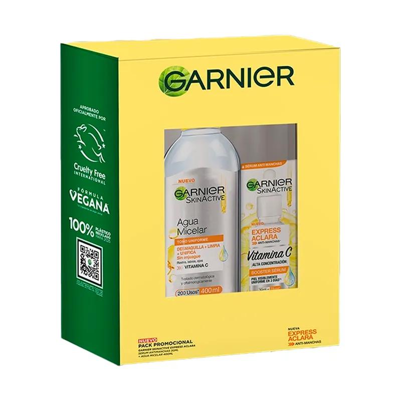 Pack Promocional Garnier Skinactive Aclara Serum Antimanchas + Agua Micelar 400mL