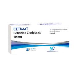 Cetimat Cetirizina Clorhidrato 10 mg - Cont. 20 Comprimidos Recubiertos