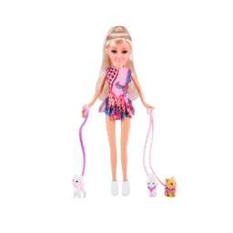 Muñeca Sparkle Girlz Playset Paseadora De Perros