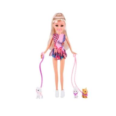 Muñeca Sparkle Girlz Playset Paseadora De Perros