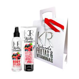 Set Kraft Blanco Frutos Rojos Crema Manos + Body Splash Karina Rabolini