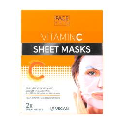 Mascarillas en Láminas con Vitamina C FaceFacts - Cont. 2 unidades
