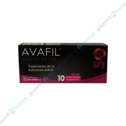 Avafil Avanafil 50 mg - Cont. 10 comprimidos recubiertos