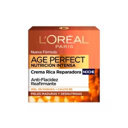 Crema Reparadora Noche +60 Loreál Age Perfect Nutrición Intensa - 50mL