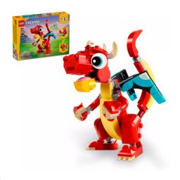 Dragón Rojo 3 en 1 con forma de Animal Lego