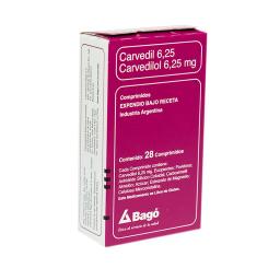 Carvedil 6,25 carvedilol 6,25mg - Caja de 28 Comprimidos