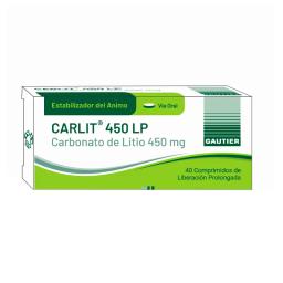 Carlit 450 LP Carbonato de Litio 450 mg - Cont. 40 Comprimidos