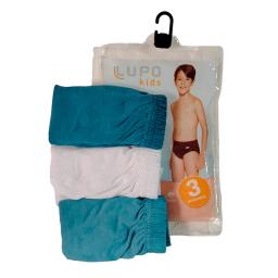Ropa Interior de Algodón PP Lupo Kids Slip - Cont. 3 unidades