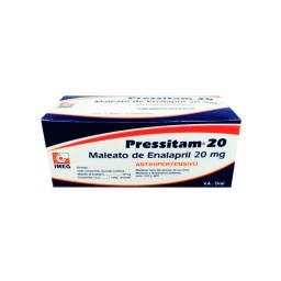 Pressitam Maleato de Enalapril 20 mg - Caja de 10 Blisters x 10 Comprimidos