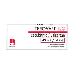 Terovan 100 Sacubitrilo 49 mg Valsartan 51 mg - Cont. 30 Comprimidos Recubiertos