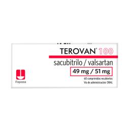 Terovan 100 Sacubitrilo 49 mg Valsartan 51 mg - Cont. 60 Comprimidos Recubiertos
