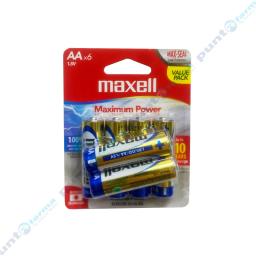 Pilas Alcalinas AA x 6 Maxell
