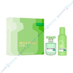 Set Benetton United Dreams Live Free EDT 80ml + Desodorante 150ml
