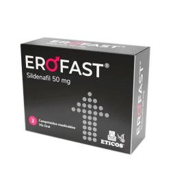 Erofast Sildenafil 50 mg - Cont. 2 Comprimidos Masticables
