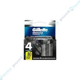 Cartucho de Repuesto Mach 3 Carbono Gillette - Cont.4 unidades