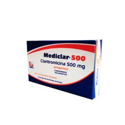 Mediclar Claritromicina 500 mg - Cont. 20 Comprimidos Recubiertos