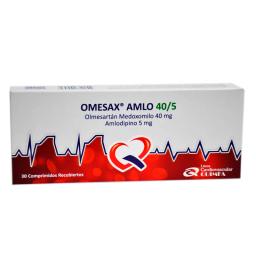 Omesax Amlo Olmesartan Medoxomilo 40 mg Amlodipino 5 mg - Cont. 30 Comprimidos