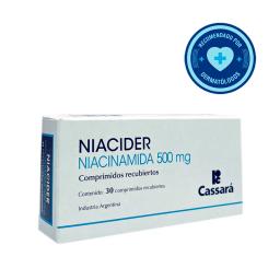 Niacider Niacinamida 500 mg - Cont. 30 Comprimidos Recubiertos