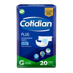 Pañales de Adulto Cotidian Plus Incontinencia Fuerte G  - Cont. 20 unidades