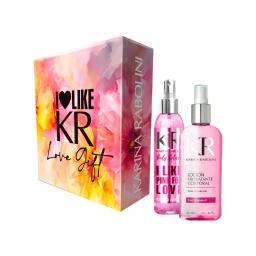 Loción hidratante corporal rosa 200 ml + Fragancia corporal Pink for Love 200 ml Karina Rabolini