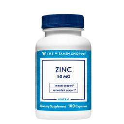 The Vitamin Shoppe Zinc 50 mg - Cont. 100 Capsulas