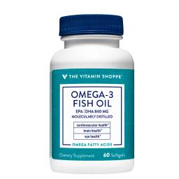 The Vitamin Shoppe Omega 3 Fish Oil Epa/Dha 840 mg - Cont. 60 Capsulas