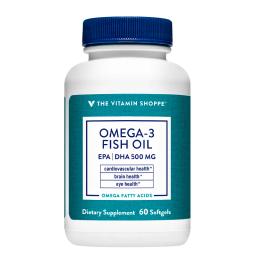 The Vitamin Shoppe Omega 3 Fish Oil Epa/Dha 500 mg - Cont. 60 Capsulas