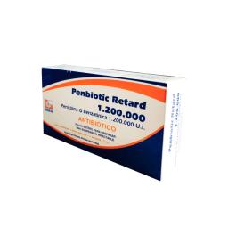Penbiotic Retard 1.200.000 UI - Cont. 1 Frasco de Ampolla + 1 Solvente x5 mL