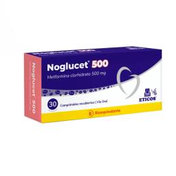 Noglucet Metformina Clorhidrato 500 mg - Cont. 30 Comprimidos Recubiertos