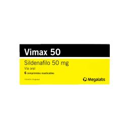 Vimax 50 Sildenafilo 50mg - Caja de 6 comprimidos masticables