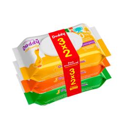 Toallitas Húmedas 3x2 Doddy - Cont. 3 paquetes de 48 unidades c/u