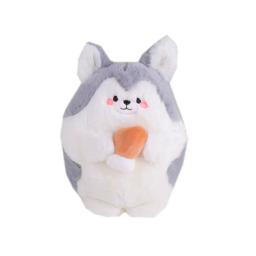 Peluche Animal Perro 22 cm Gris/Blanco Kima