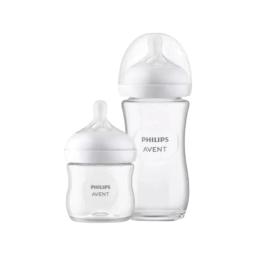 Set de 2 Biberones Natural Response Transparente Philips Avent - Combo Especial 125ml/240ml