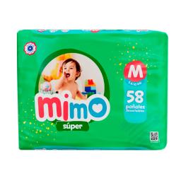 Pañales Mimo Super Mediano Mega M - Cont. 58 Unidades