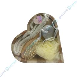 Kit de Baño Corazón Texco - Cont.4 piezas