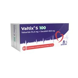 Valtix S 50 mg Valsartan 51,4 mg Sacubitril 48,6 mg - Cont. 60 Comprimidos