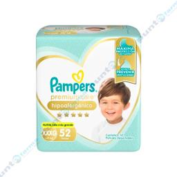 Pañales Pampers Premium Care XXXG  - Cont.52 unidades