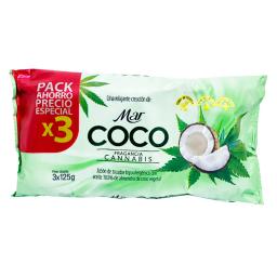 Pack Jabon Coco Cannabis - Cont. 3 Unidades de 125 gr