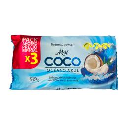 Pack Jabon Mar Coco Océano Azul - Cont. 3 Unidades de 125 gr