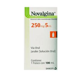 Novalgina Jarabe - Dipirona 250 mg/5ml - Frasco de  100 ml.