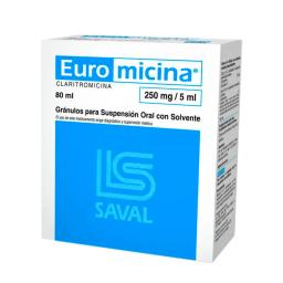 Euromicina 250 mg - Gránulos suspension oral de 80 mL