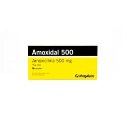 Amoxidal 500 Amoxicilina 500 mg - Caja de 8 Cápsulas