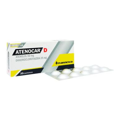 Atenocar D Atenolol 50mg - Caja de 30 comprimidos recubiertos