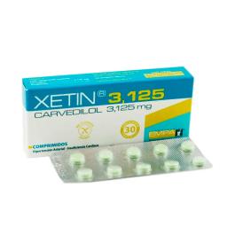 XETIN 3,125 carvedilol 3,125mg - Caja de 30 comprimidos