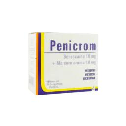 Penicrom Benzocaína 10mg - Caja de 10 blisters de 10 comprimidos