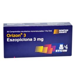 Orizon 3 Eszopiclona 3 mg - Caja de 30 comprimidos recubiertos