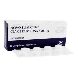 Novo Elimicina Claritromicina 500 mg - Cont. 16 Comprimidos