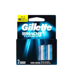 Cartuchos Mach 3 Turbo Gillette - Cont.2 unidades